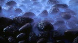 Rocks water bubbles land art - some water free wallpaper