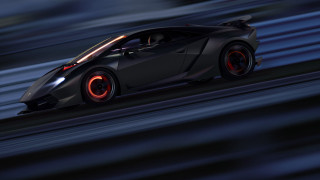 Black sports car night track - the tire free wallpaper