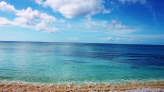 Beach ocean clouds waves sunset - bascove free wallpaper for desktop