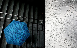 Blue umbrella rain macro girls - a blue umbrella free wallpaper