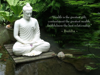 Buddha statue garden quote wooden - a statue free wallpaper