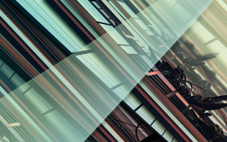 Clock tower modular constructivism bridge - chromatic aberration free wallpaper