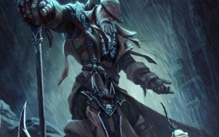 Brom suit sword dog fantasy - a sword and a helmet free wallpaper