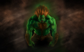 Man green suit red mohawk - weird free wallpaper for desktop