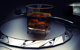 Glass tea ice cellphone tray - kinetic art free wallpaper