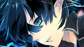 Anime blue eyes black hair - a blue bird free wallpaper for desktop