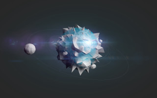 Sphere star ice glow moon - cinema 4 d free wallpaper