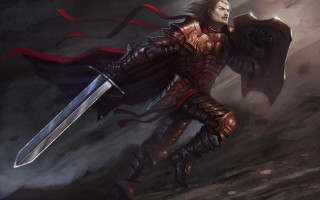 Man in armor holding sword 5 - a man in armor holding free wallpaper