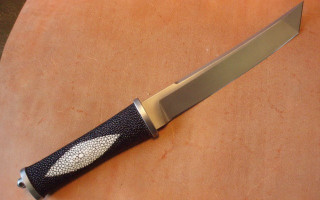 Knife black handle table pattern - sharp foccus ilustration free wallpaper