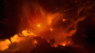 Colorful cloud bright light star - chesley bonestell free wallpaper