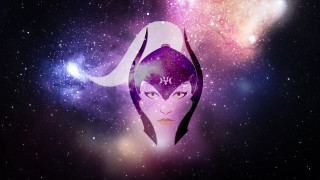 Cosmic woman horned star space - cosmic free wallpaper