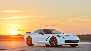 White sports car sunset beach - a white sports car free wallpaper for desktop
