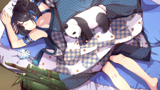 Bed panda furry anime plaid - bed free wallpaper for desktop