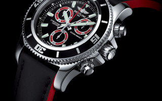 Watch red black strap photorealism - a watch free wallpaper