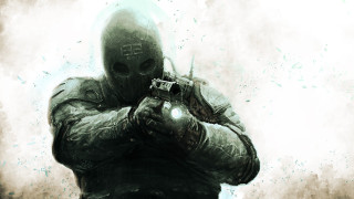Hooded suit man gun serious - suit holding free wallpaper