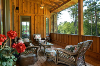 Porch wicker furniture woods window - the house free wallpaper for desktop