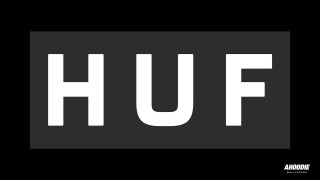 Black white logo huf middle - computer graphic free wallpaper