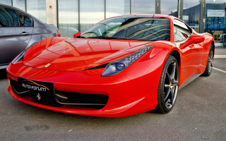 Red sports car parking lot 10 - a parking lot next free wallpaper