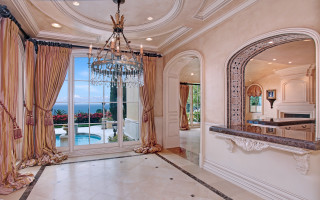 Large room chandelier ocean view - a large room free wallpaper