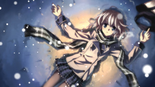 Girl flying neo romantic anime - plaid free wallpaper