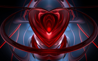 Heart red blue gothic love - ring free wallpaper