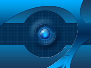 Blue abstract circular design geometric - center piece free wallpaper for desktop