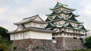 White building green roof stone - japan daualset free wallpaper