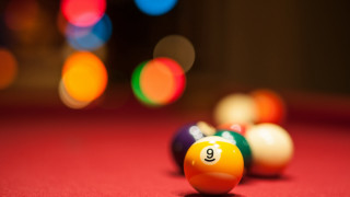 Pool table nine ball bokeh - free sports wallpaper