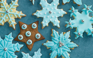 Cookies snowflakes star folk art - cookie free wallpaper