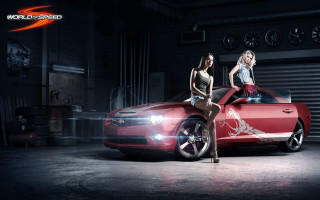 Two women red car garage - two woman free wallpaper