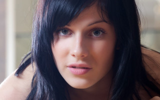 Woman black hair pink shirt - a pink shirt free wallpaper