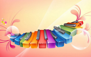 Colorful piano rainbow design pink - abstract free wallpaper for desktop