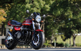 Red motorcycle road trees bench - a bench free wallpaper