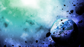 Space planet star cluster cloud - a space scene free wallpaper