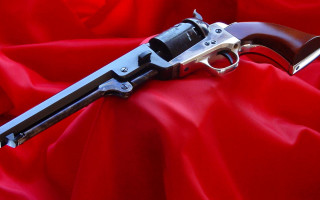 Gun red sheet black handle - a black handle free wallpaper