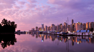 Marina cityscape dusk purple sky - dusk free wallpaper for desktop
