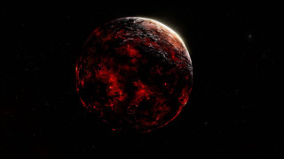 Red planet stars space art - a red planet free wallpaper
