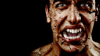 Dirt faced man blood 3d - dirt free wallpaper