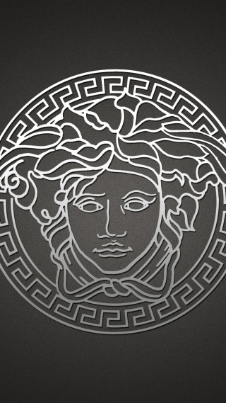 White medallion woman face crown - neoclassicism free wallpaper for mobile