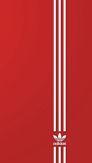 Red adidas wallpaper white stripes - free minimalism wallpaper for mobile
