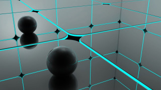 Sphere cube pattern reflection raytraced - a reflection of it free wallpaper for desktop