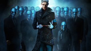 Man glowing blue skeleton suit - his head free wallpaper