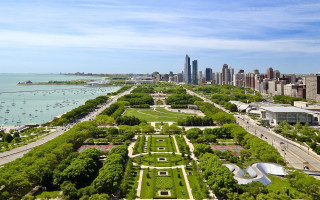 Arlington lindenmuth tiltshift cityscape lake - a high point of view free wallpaper