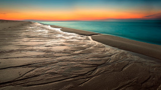 Beach wave sunset colorful sky - the shore and a sunset in the background free wallpaper