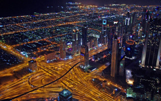 City lights traffic night aurora - traffic free wallpaper