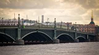 Bridge clock tower cityscape cloudy - andrey yefimovich martynov free wallpaper for desktop