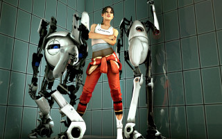 Eve ryder robot bathroom green - a bathroom free wallpaper for desktop