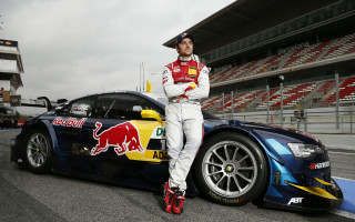 Race track man red bull - a stadium in the background free wallpaper