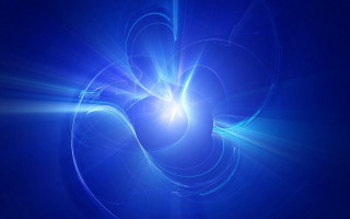 Blue abstract spiral hologram light - a blue abstract background free wallpaper
