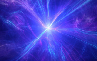 Blue purple starburst hologram sky - plasma free wallpaper